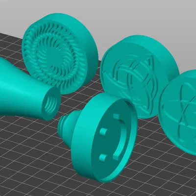 Đầu Tamper Espresso Thay Thế EZ - Các Biểu Tượng Kèm Tay Cầm