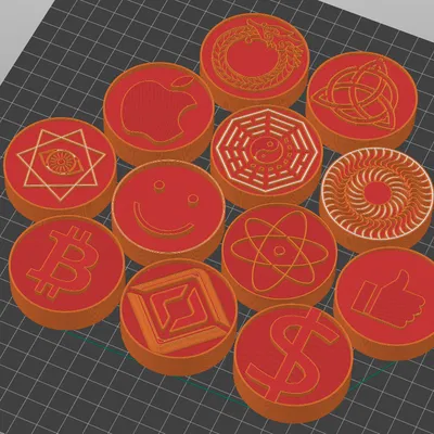 Đầu Tamper Espresso Thay Thế EZ - Các Biểu Tượng Kèm Tay Cầm