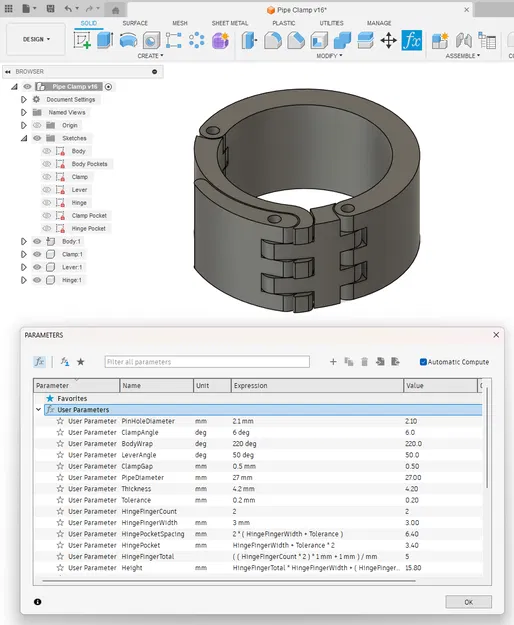 Kẹp ống in liền, tùy biến hoàn toàn - Image 1