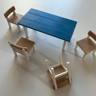 Bộ Bàn Ăn Nhà Búp Bê