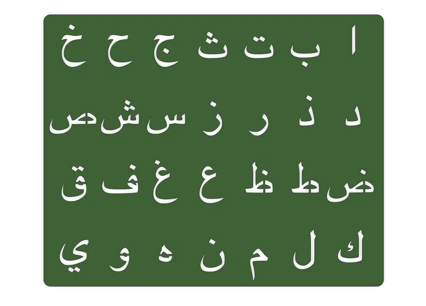 Mẫu Vẽ Bảng Chữ Cái Tiếng Ả Rập (fusion360) - Image 1