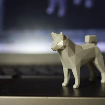 Mô Hình Chó Shiba Phong Cách Low Poly