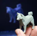 Mô Hình Chó Shiba Phong Cách Low Poly - Thumbnail 2