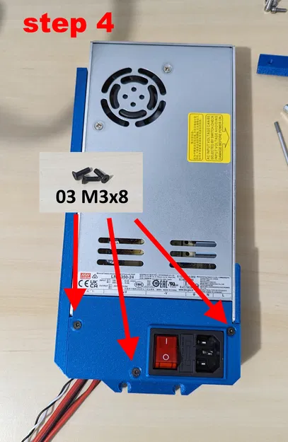 Giá đỡ bộ nguồn FYSETC MW LRS-350-24 cho Prusa MK3S+ & MK4 - Image 9