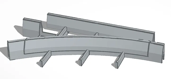 Mô Hình Ngã Ba Đường Ray Xe Lửa Monorail Disney - Image 2