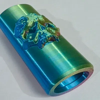 Vỏ Bật Lửa Bic Đầu Lâu Chạm Trổ