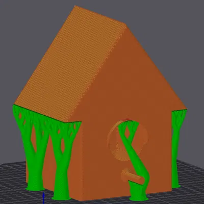 Mẫu Chuồng Chim Đơn Giản. In Một Mảnh.