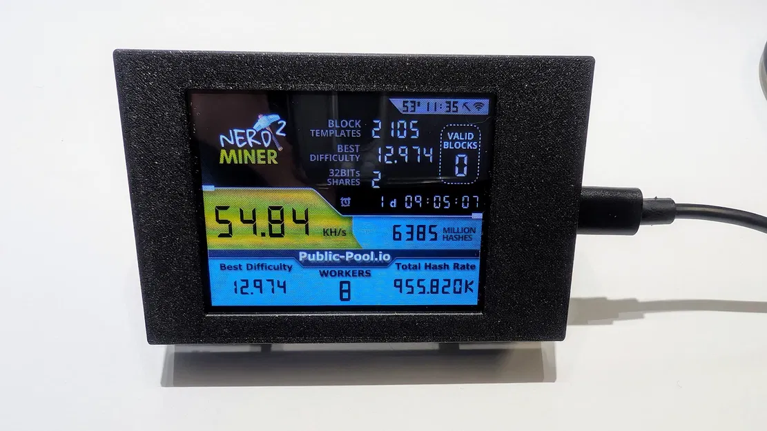 Vỏ ESP32 NerdMiner có chân đế - Image 2