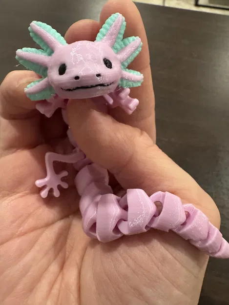 Kỳ nhông axolotl đa sắc màu có khớp nối và chân tay - Image 2