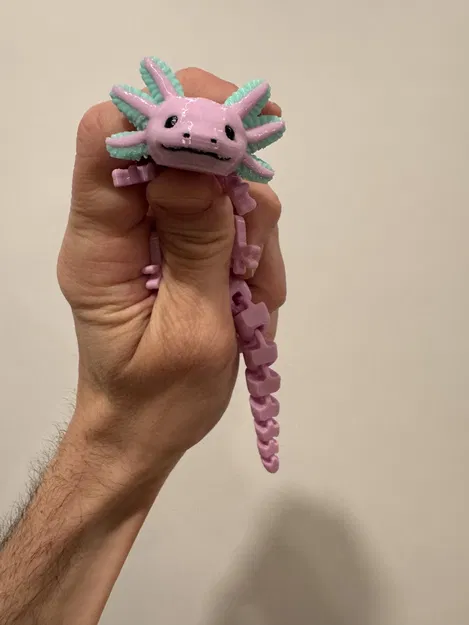 Kỳ nhông axolotl đa sắc màu có khớp nối và chân tay - Image 3