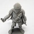 Mô Hình Mandalorian Mini kèm Darksaber bằng Sợi Nhựa - Thumbnail 2