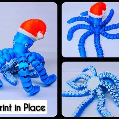 Bạch Tuộc Giáng Sinh Dẻo Dễ Thương