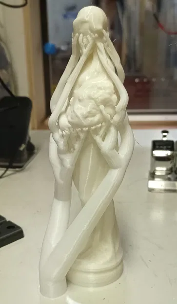 Tượng Phụ Nữ Chơi Hoa Bản Scan 3D - Image 2