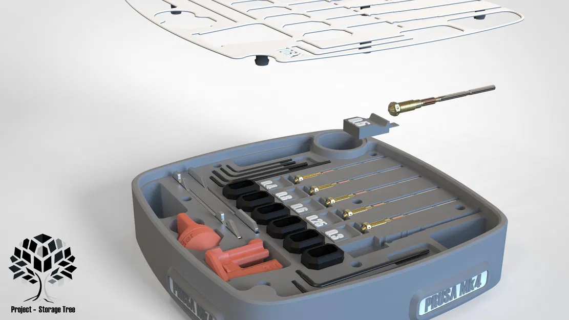 Storage Tree - Lá đựng đồ cho PRUSA Mk4 (Tương thích MMU3) - Image 8
