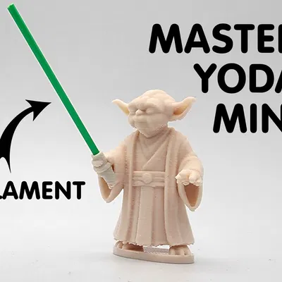 Mô hình Master Yoda Mini kèm Lightsaber bằng sợi nhựa