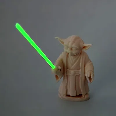 Mô hình Master Yoda Mini kèm Lightsaber bằng sợi nhựa