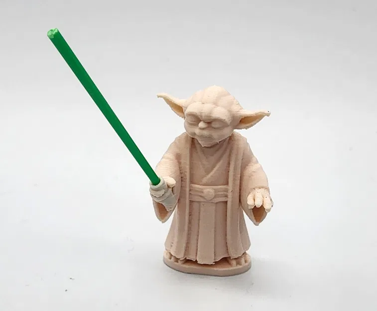 Mô hình Master Yoda Mini kèm Lightsaber bằng sợi nhựa - Image 4
