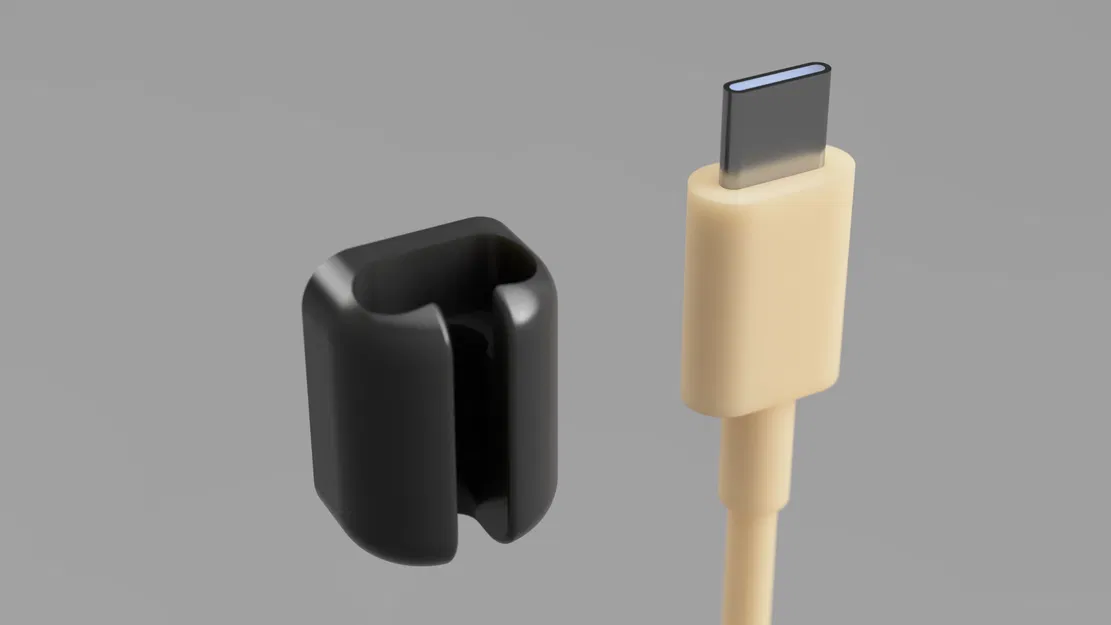 Chỗ cắm cáp USB-C, giữ dây gọn gàng trên bàn làm việc/bàn học - Image 1