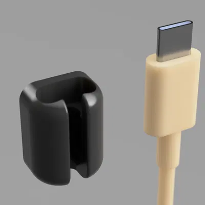 Chỗ cắm cáp USB-C, giữ dây gọn gàng trên bàn làm việc/bàn học