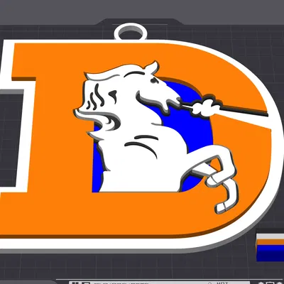 Logo Dây Chuyền "Denver Broncos Retro Oversized"