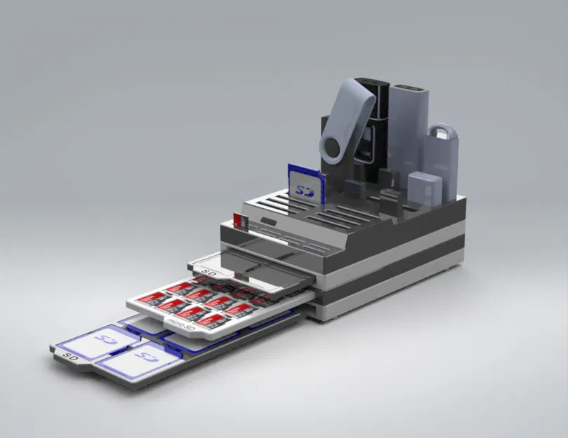 Hộp đựng thẻ SD & Micro SD kèm giá đỡ USB Stick - Image 1