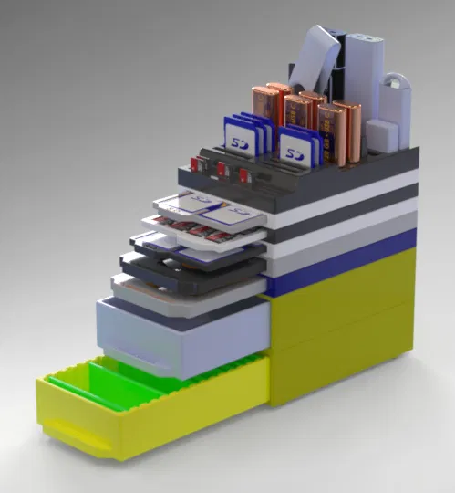 Hộp đựng thẻ SD & Micro SD kèm giá đỡ USB Stick - Image 3