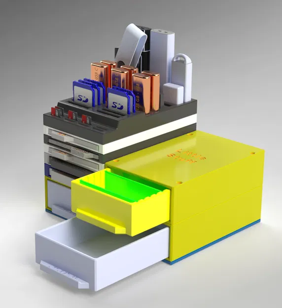 Hộp đựng thẻ SD & Micro SD kèm giá đỡ USB Stick - Image 6