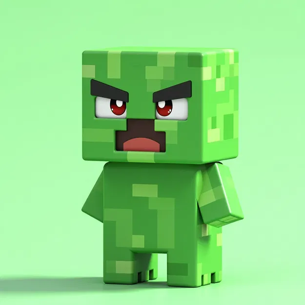 Mô hình Minecraft Creeper - Image 1