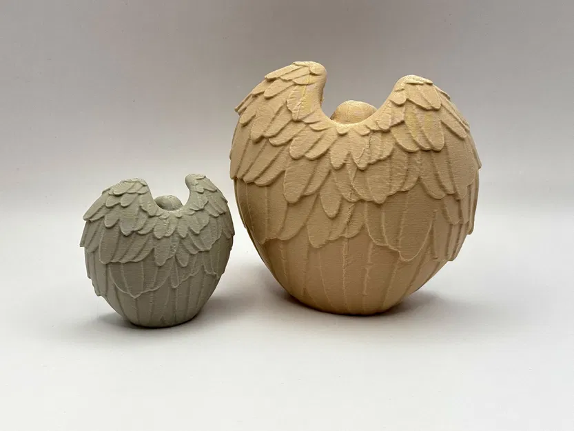 Mô Hình In 3D Thiên Thần Hộ Mệnh Cùng Trái Tim - Image 2