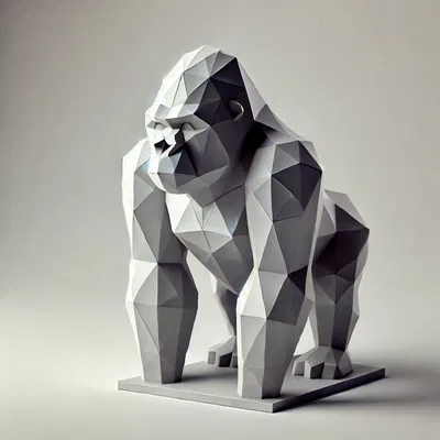 Mô hình Khỉ đột Low Poly