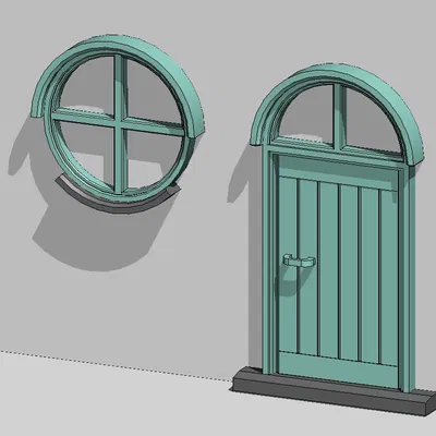 Cửa và Cửa Sổ Cho Nhà Búp Bê, Người Lùn, Hobbit, Tinkerbell hoặc Chuột. In không cần support.