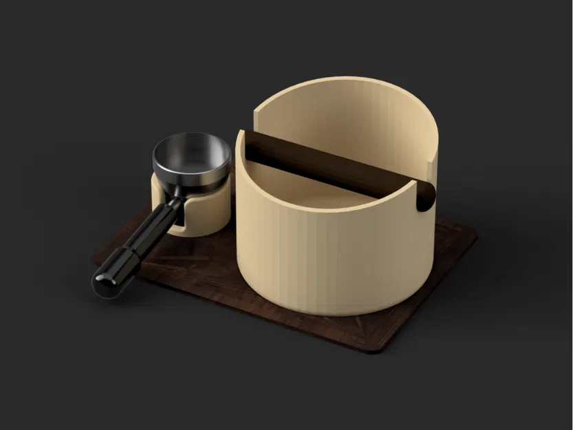 Hộp Đựng Cặn Cà Phê & Chân Đế Portafilter Cao Cấp - Image 1