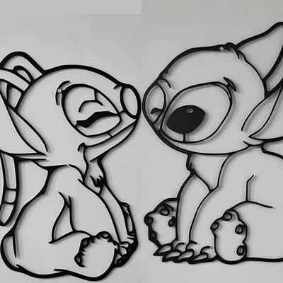 Trang trí tường Stitch và Angel