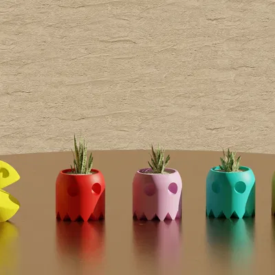 Chậu Cây "Pacman và Ma" - Chậu Trồng Cây