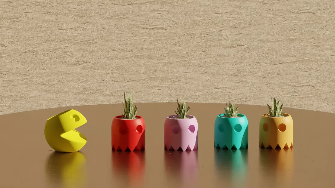 Chậu Cây "Pacman và Ma" - Chậu Trồng Cây - Image 2