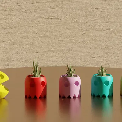 Chậu Cây "Pacman và Ma" - Chậu Trồng Cây