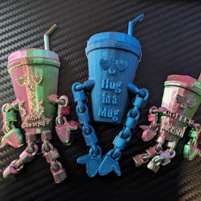 Nghiện Cà Phê & Cà Phê Làm Tôi Buồn Đi Vệ Sinh & Mẫu Trơn (remix đi!!!) Keychain/Charm Khớp Nối