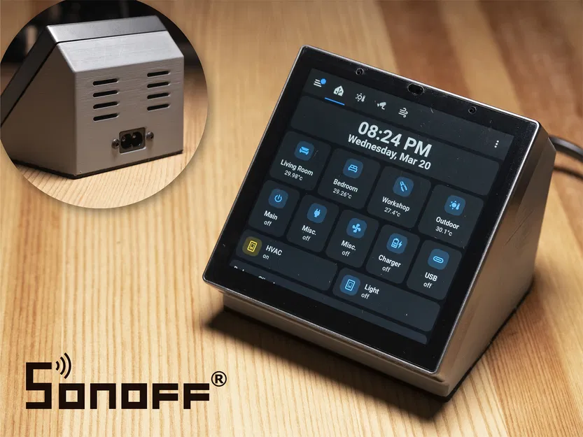 Vỏ Sonoff NSPanel Pro Di Động Có Ổ Cắm AC Vào - Image 1