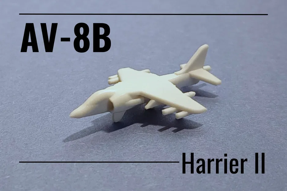 AV-8B Harrier II Máy bay chiến đấu tí hon in một lần - Image 1