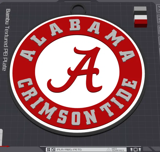 Mặt Dây Chuyền Logo Alabama Crimson Tide Khổ Lớn - Image 1