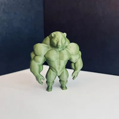 Mô hình 3D Gấu Rambo tập gym