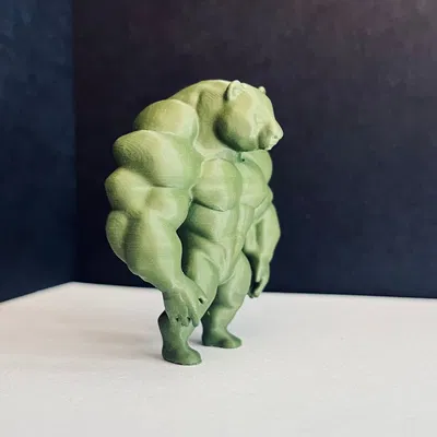 Mô hình 3D Gấu Rambo tập gym