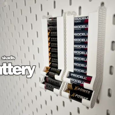 Giá đỡ/Hộp đựng pin AA/AAA cho IKEA Skadis