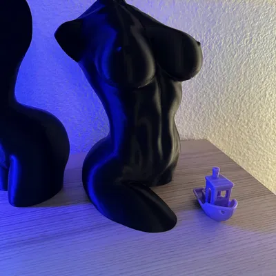 Tượng hình thể phụ nữ cong quyến rũ (chế độ lọ hoa)