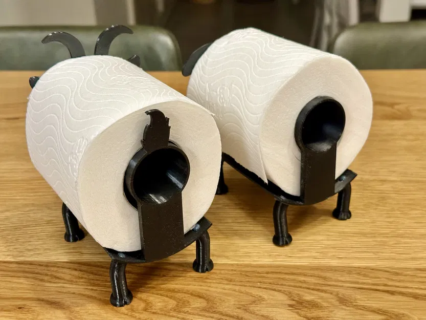 Kệ Giữ Cuộn Giấy Vệ Sinh/Khăn Giấy Hình Cừu và Dê Siêu Tiện Lợi - Image 2