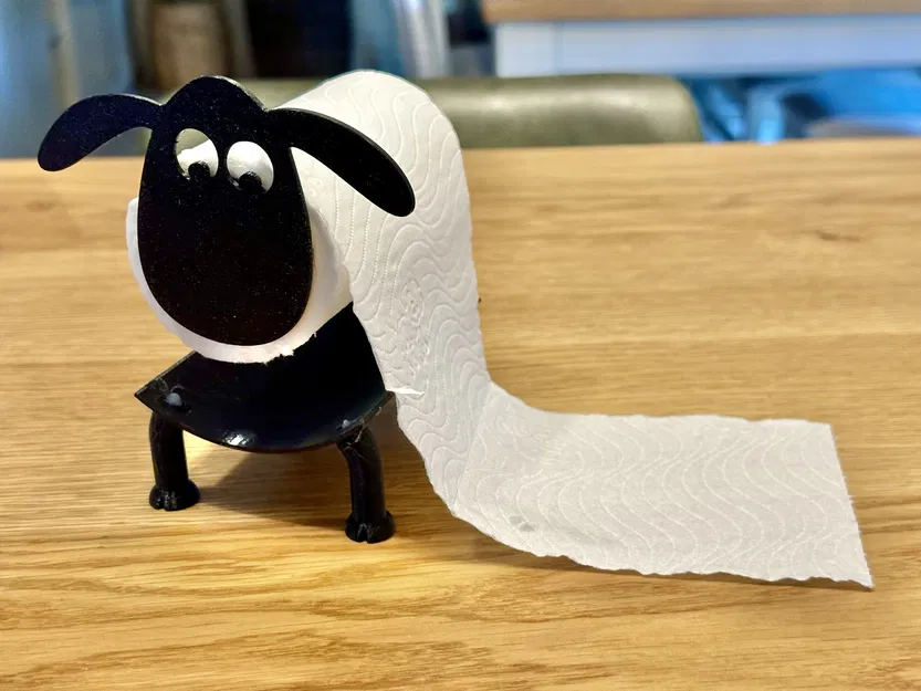 Kệ Giữ Cuộn Giấy Vệ Sinh/Khăn Giấy Hình Cừu và Dê Siêu Tiện Lợi - Image 4