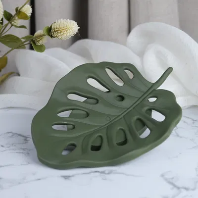 Khay Xà Bông Lá Dứa Monstera - Trang Trí Phòng Tắm Nhiệt Đới