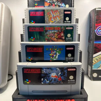 Đế trưng bày băng game Super Nintendo SNES