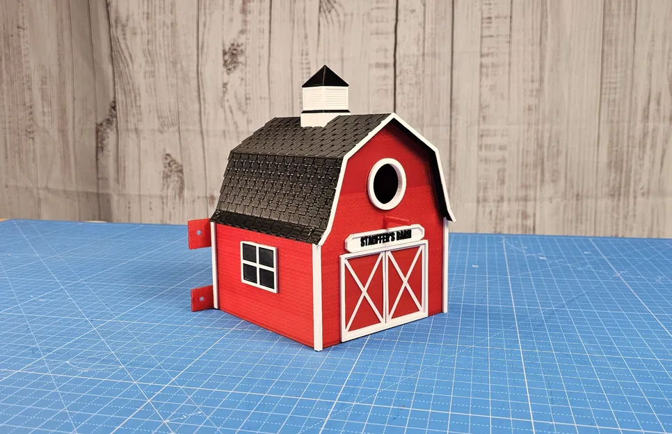 Chuồng chim nhà kho màu đỏ - Image 1