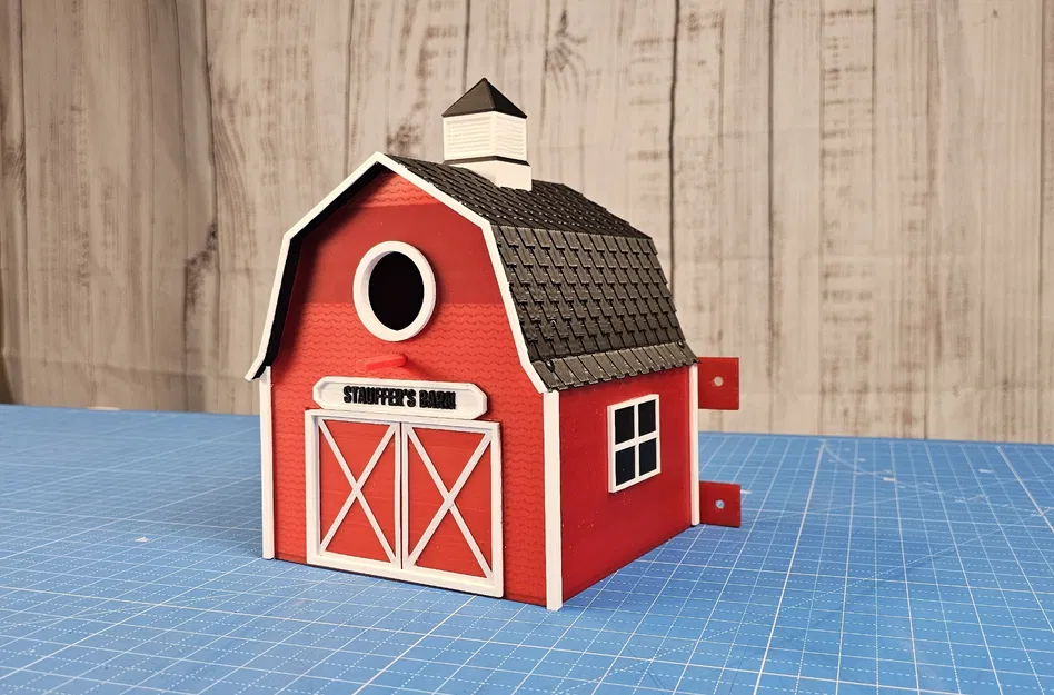 Chuồng chim nhà kho màu đỏ - Image 2